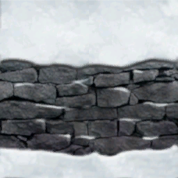 Piedra muro nieve