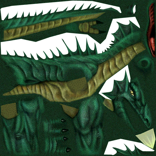 Dragon verde cuerpo