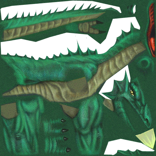 Dragon verde cria cuerpo