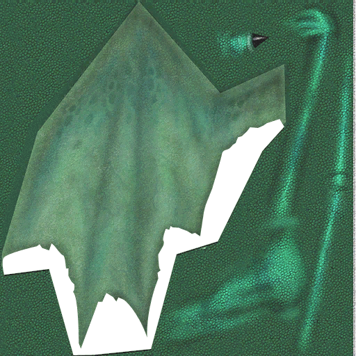 Dragon verde cria alas