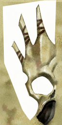 Goblin shaman casco hueso