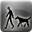 Icon pet command follow grey