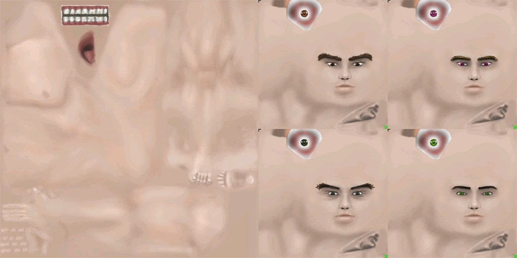 Halfelf male skin atlas