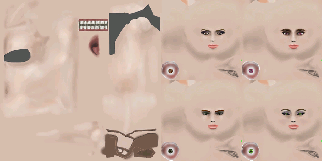 Halfelf female skin atlas