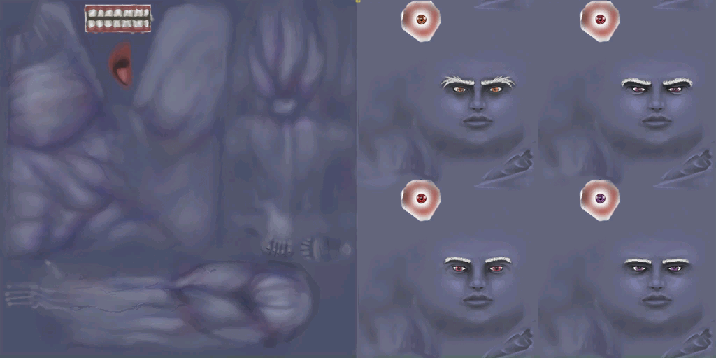 Dark elf male skin atlas