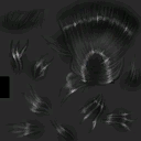 Pelo elfa oscura mujer 2 sp