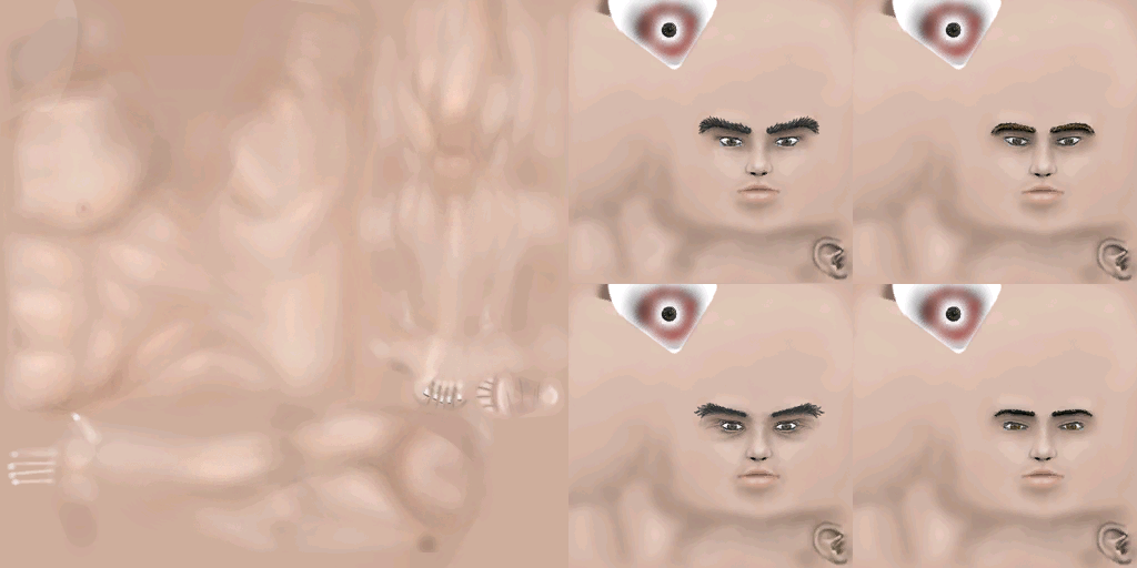 Human males skin atlas