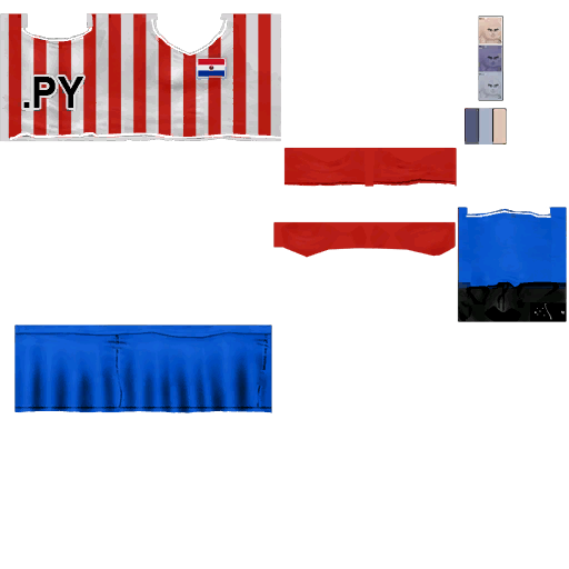 Pc cloth soccer mage f paraguay