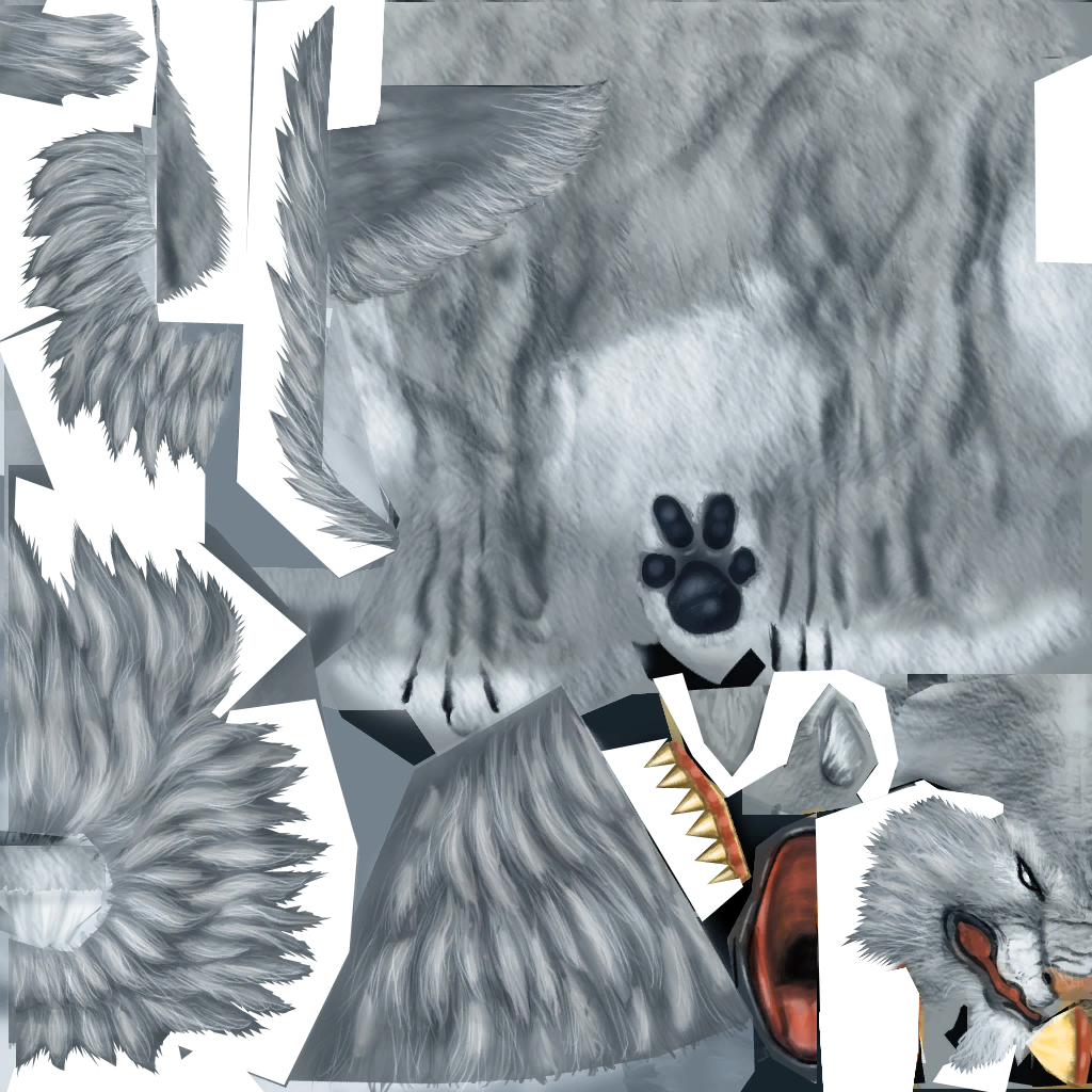 Npc feline lion hairy white