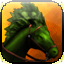 Icon premium mount green horse
