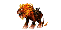 Header premium mount lion fire