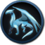 Icon map dragon blue