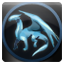 Icon premium dungeon dragon azul