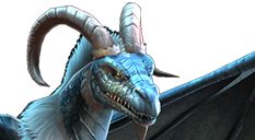 Header premium dungeon dragon azul
