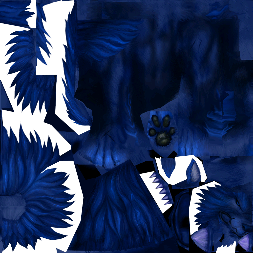Npc feline spectral lion blue