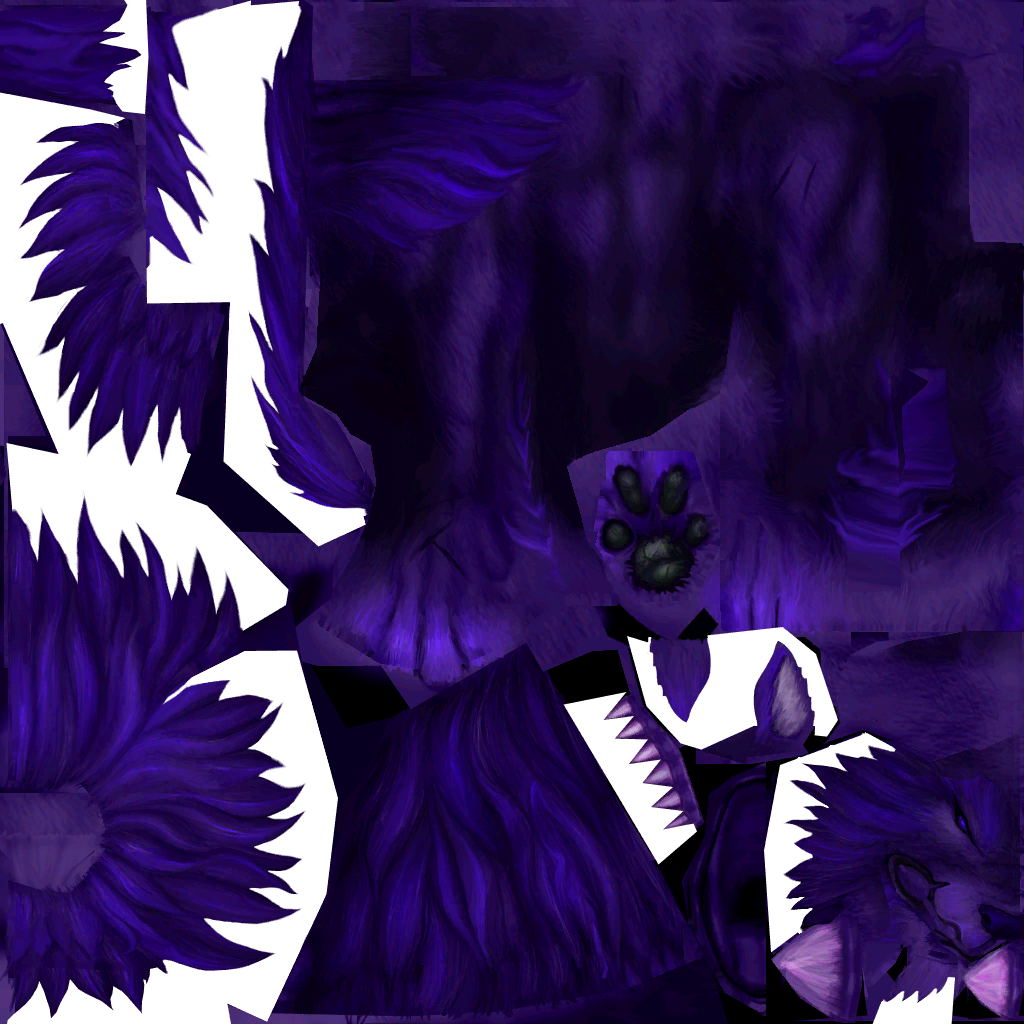 Npc feline spectral lion violet