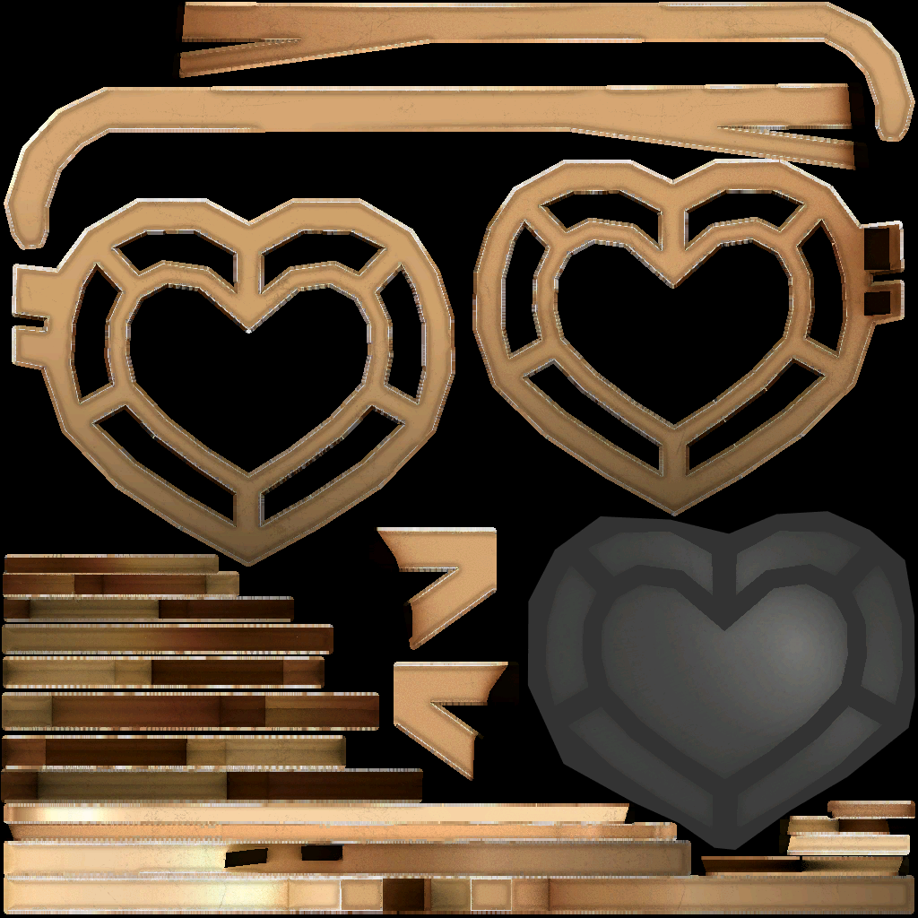 Glasses heart accessory C DM