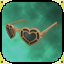 Icon premium accessory glasses heart C