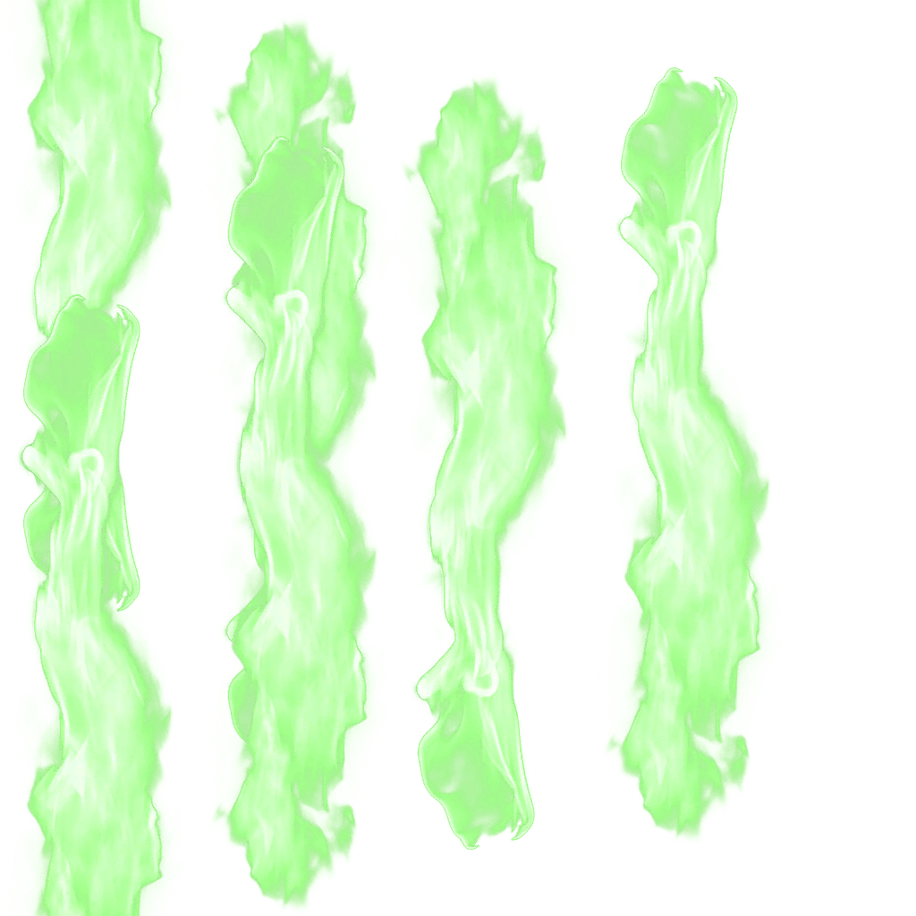 Vfx green fire A flames